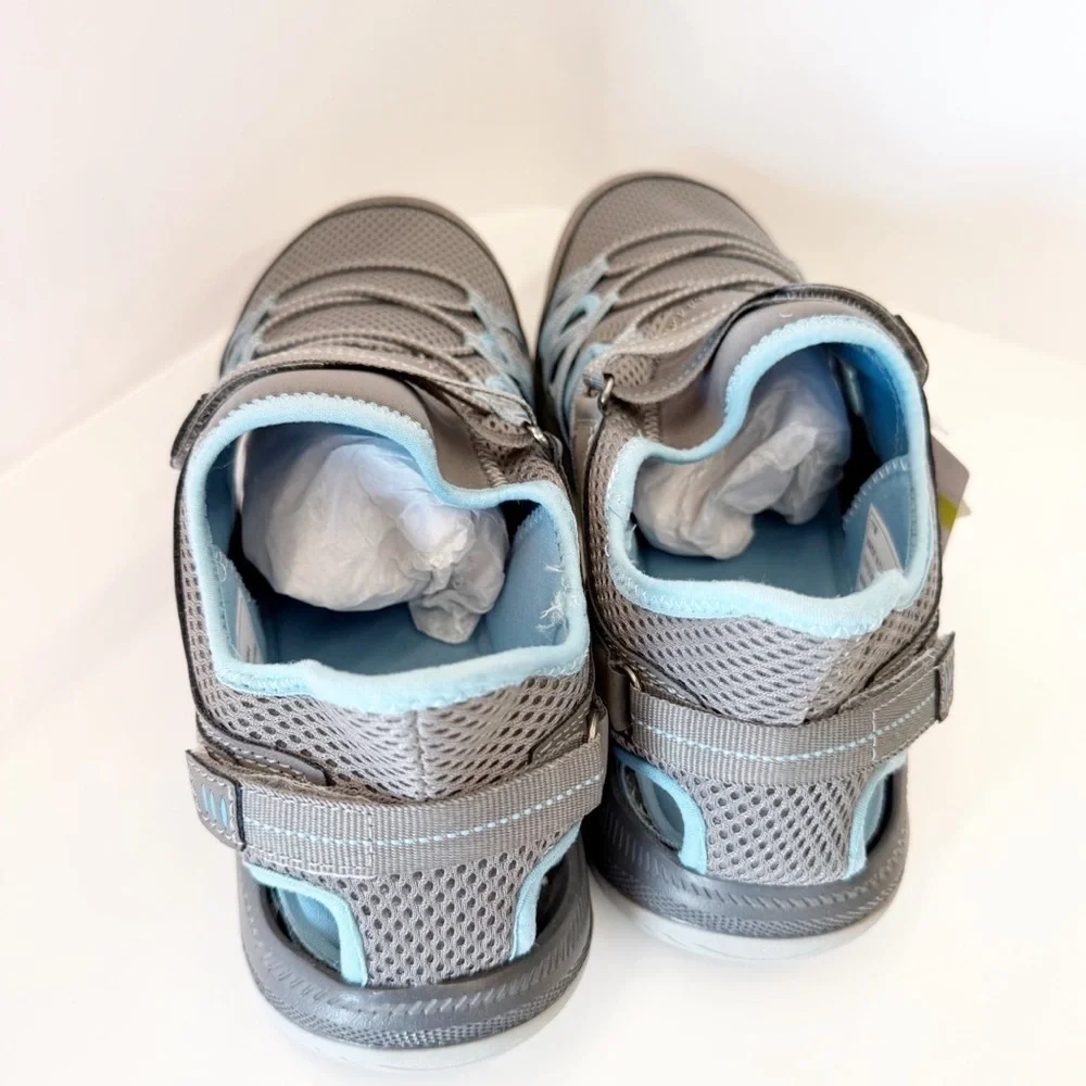 NWT Eddie Bauer Gray‎ Blue Sutton Hybrid Women's Adventure Shoes, 11M